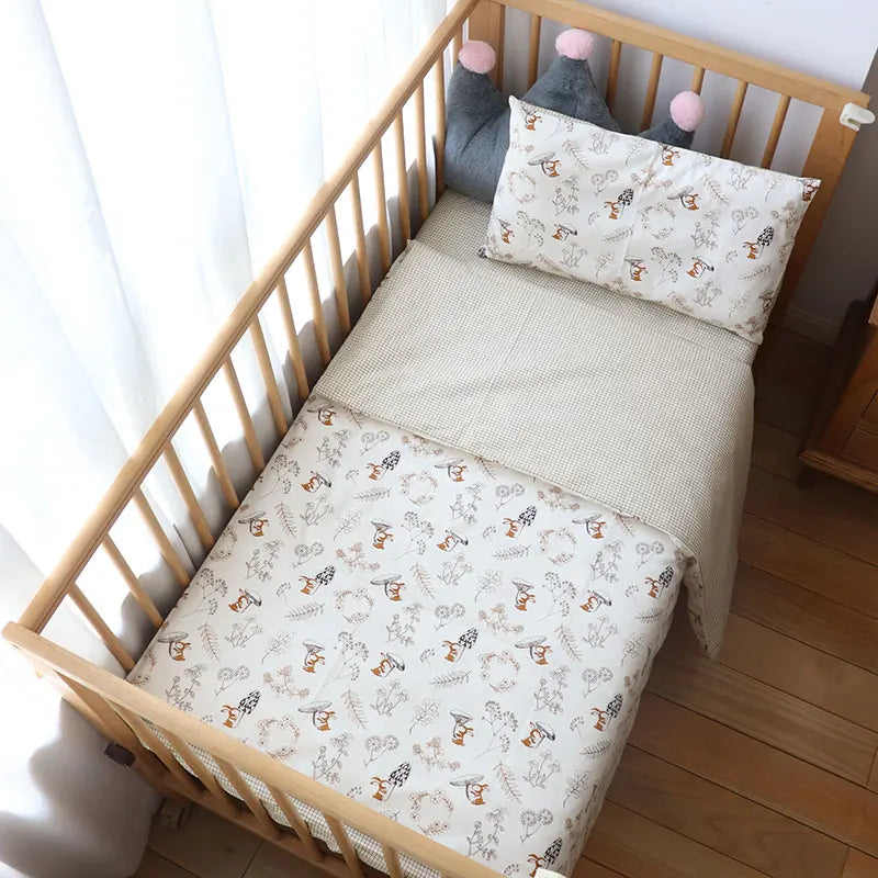 Parure de lit en coton doux pour bébé