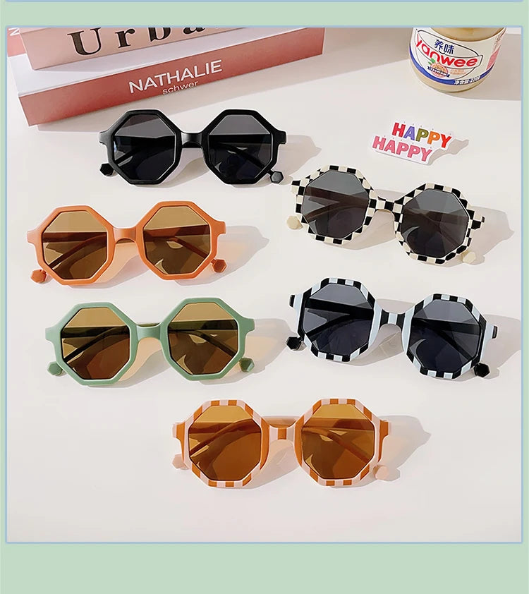 Lunettes de soleil en forme de mignon polygone pour enfants