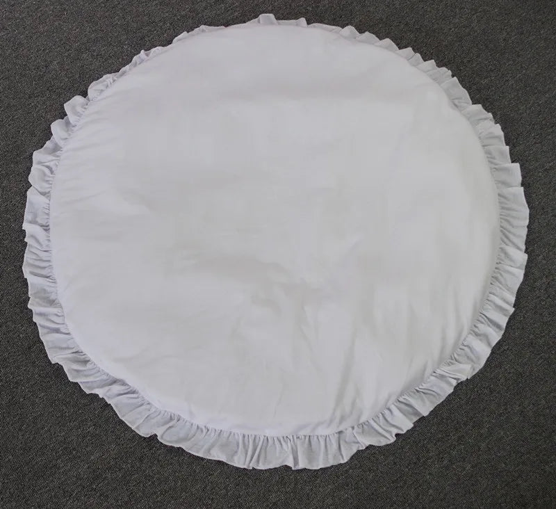 Tapis de sol bébé rond en dentelle douce