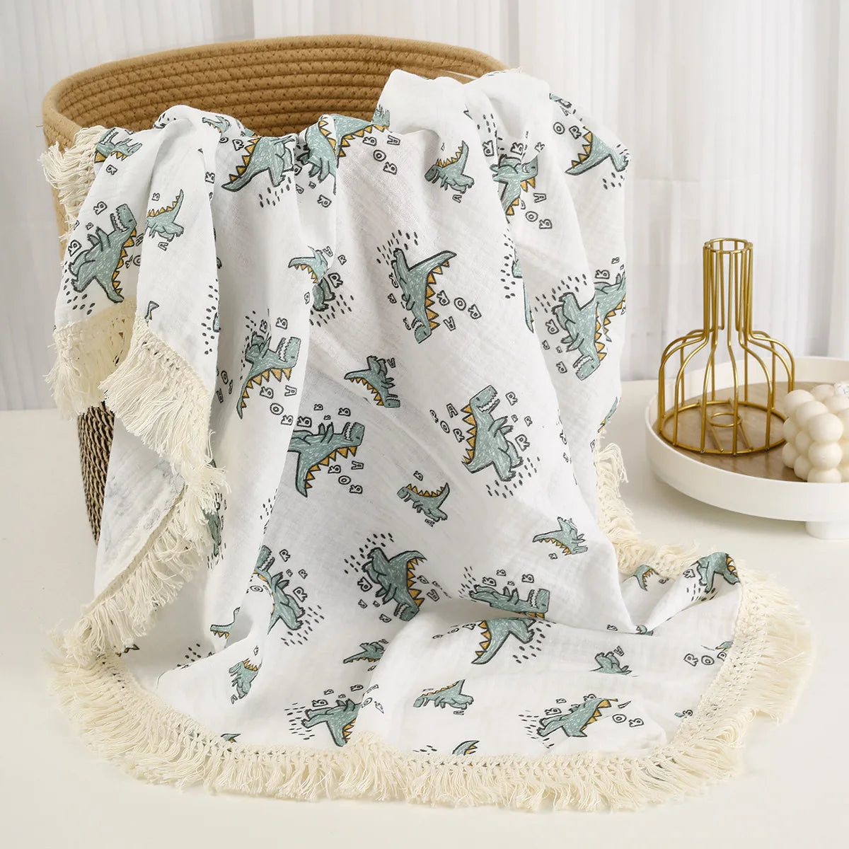 Couverture d’emmaillotage en mousseline de coton pour bébé