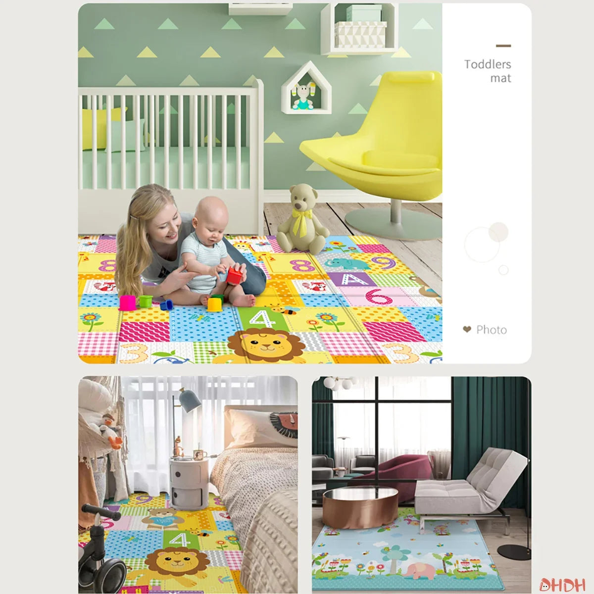 Tapis de jeu pliable pour bébé