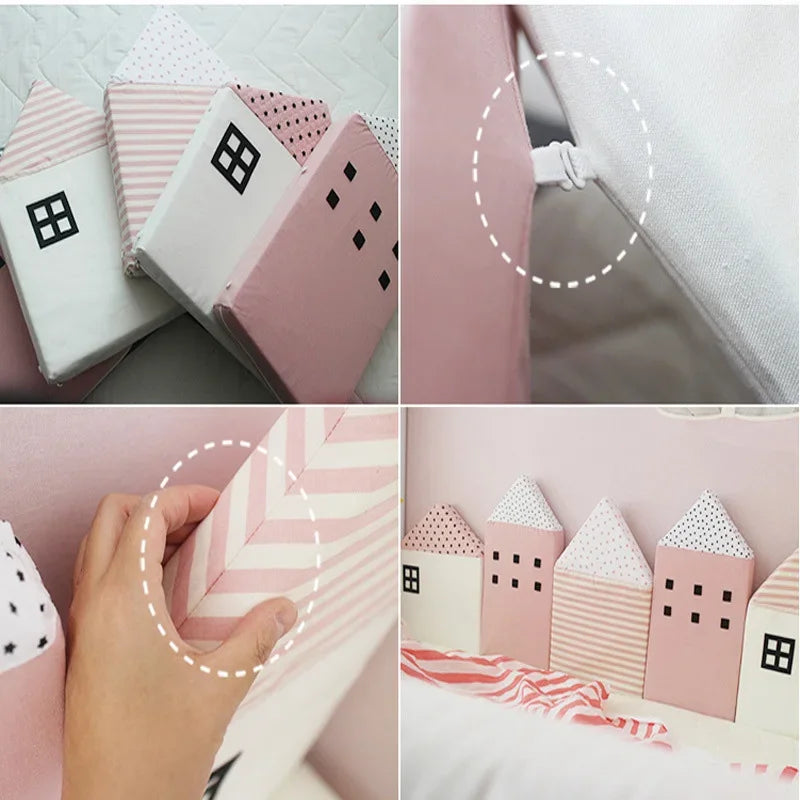 Tour de lit pare-chocs Motifs maisons pour bébé