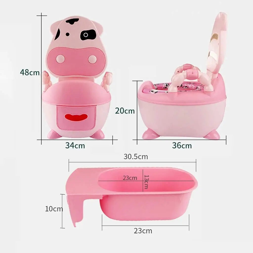Pot portable motif vache pour bébé