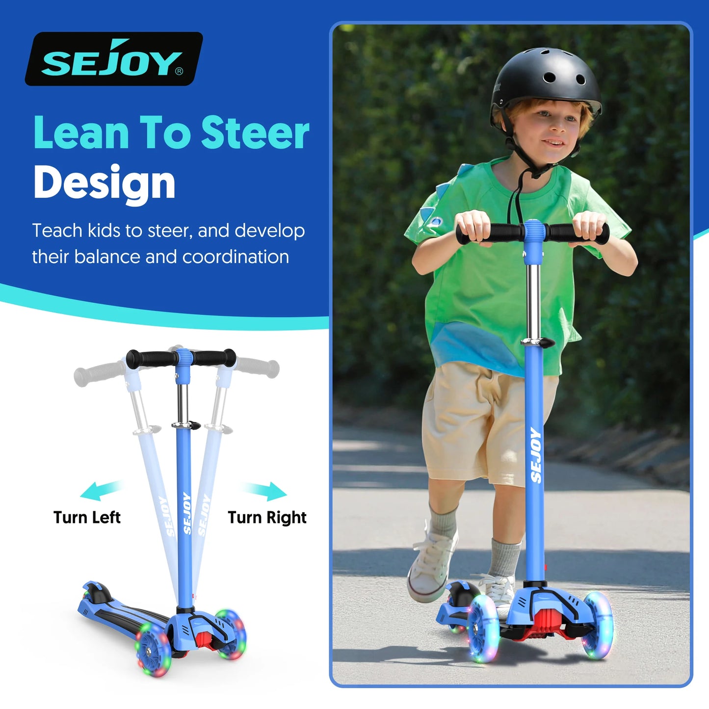 Trottinette pliable motif coccinelle pour enfant