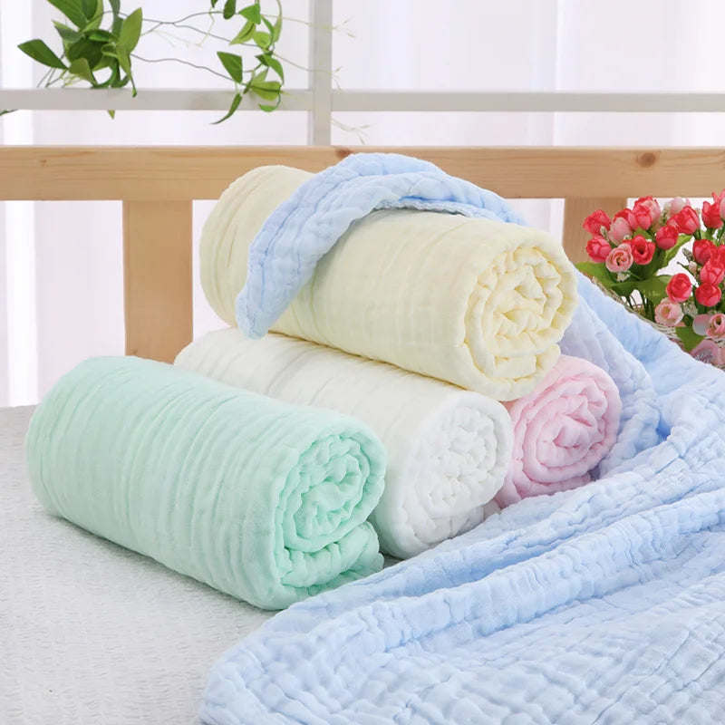 Couverture carrée en mousseline pour bébé