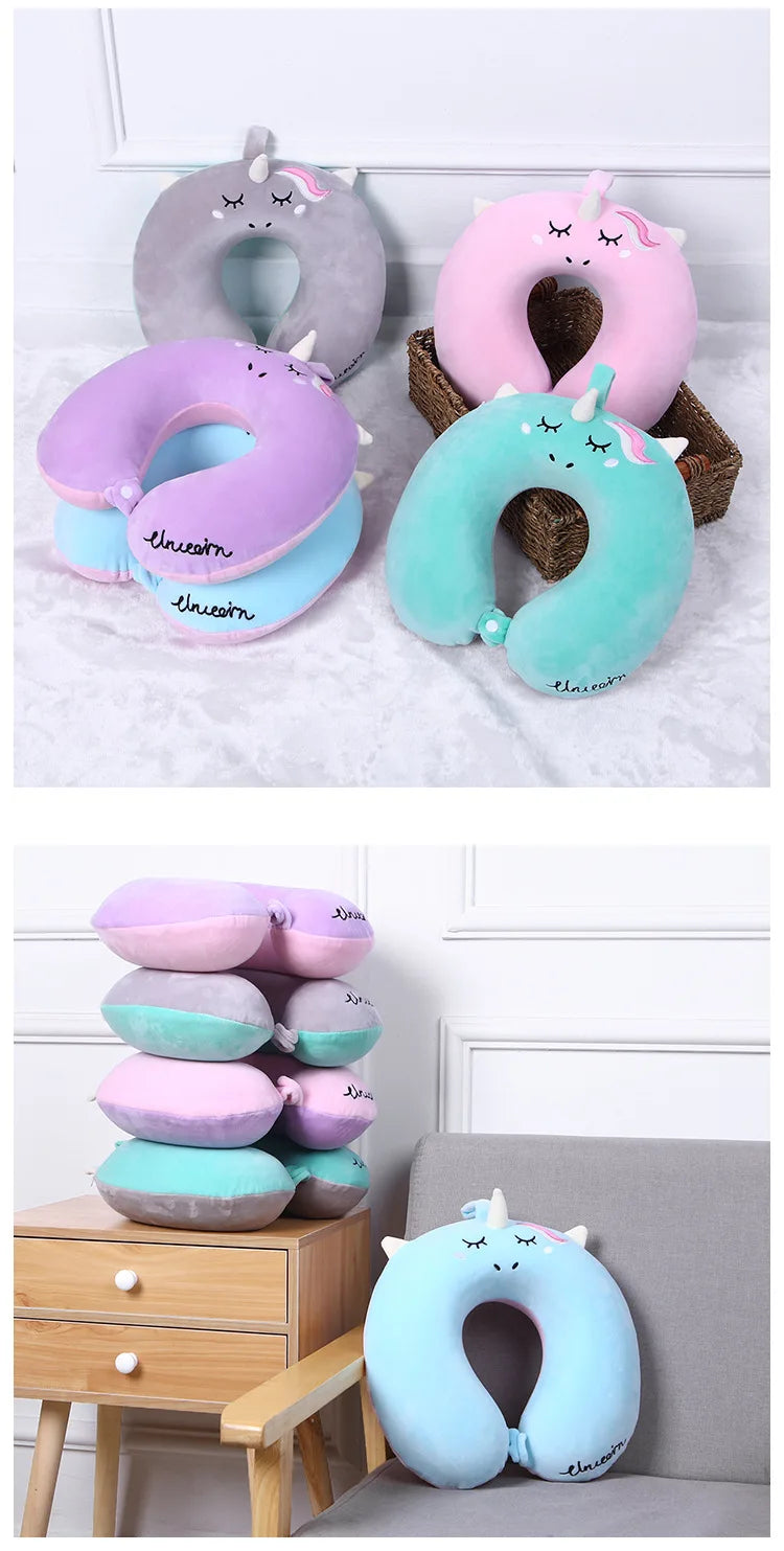 Oreiller licorne en forme de U