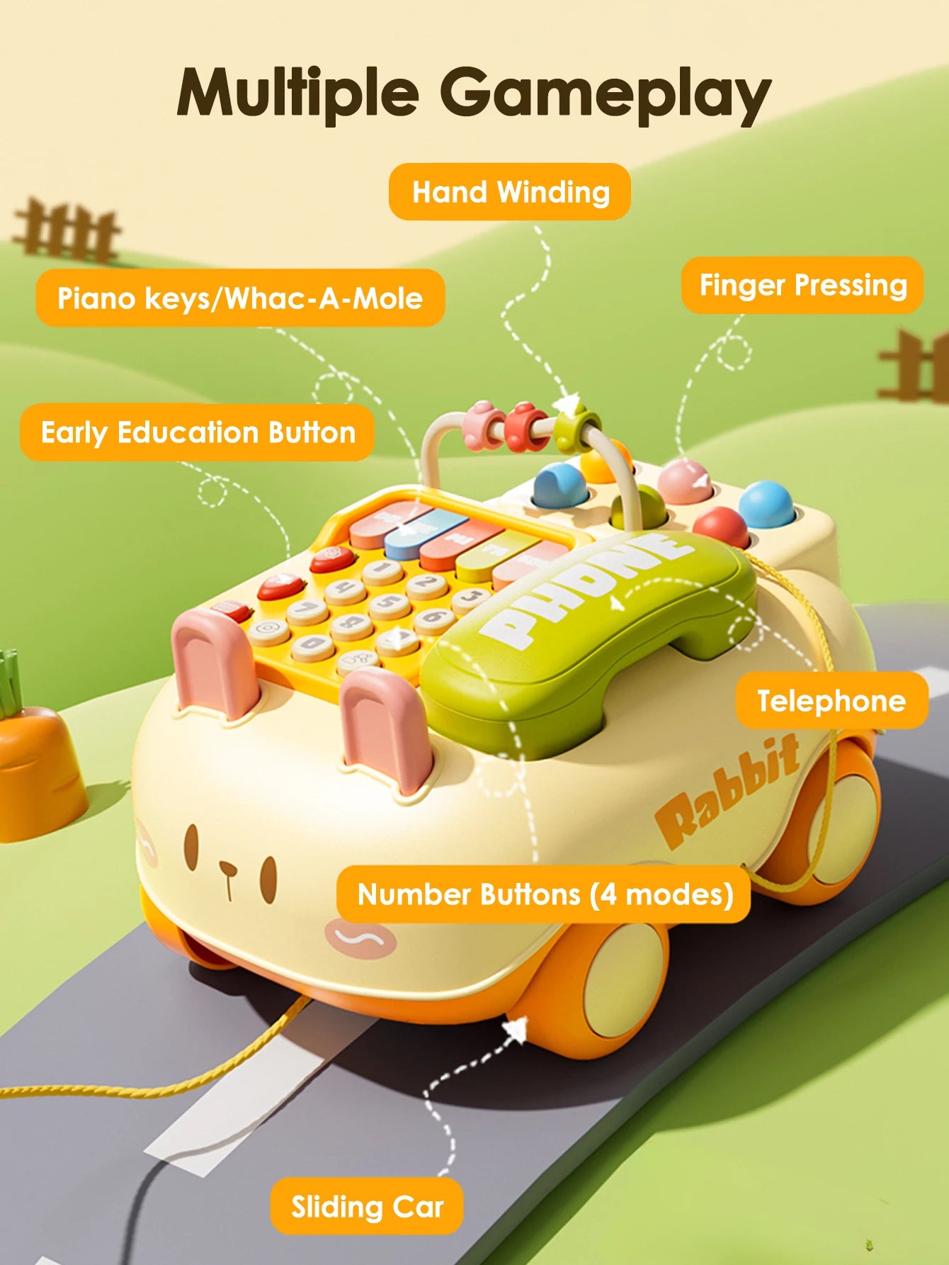 Téléphone jouet en forme de voiture