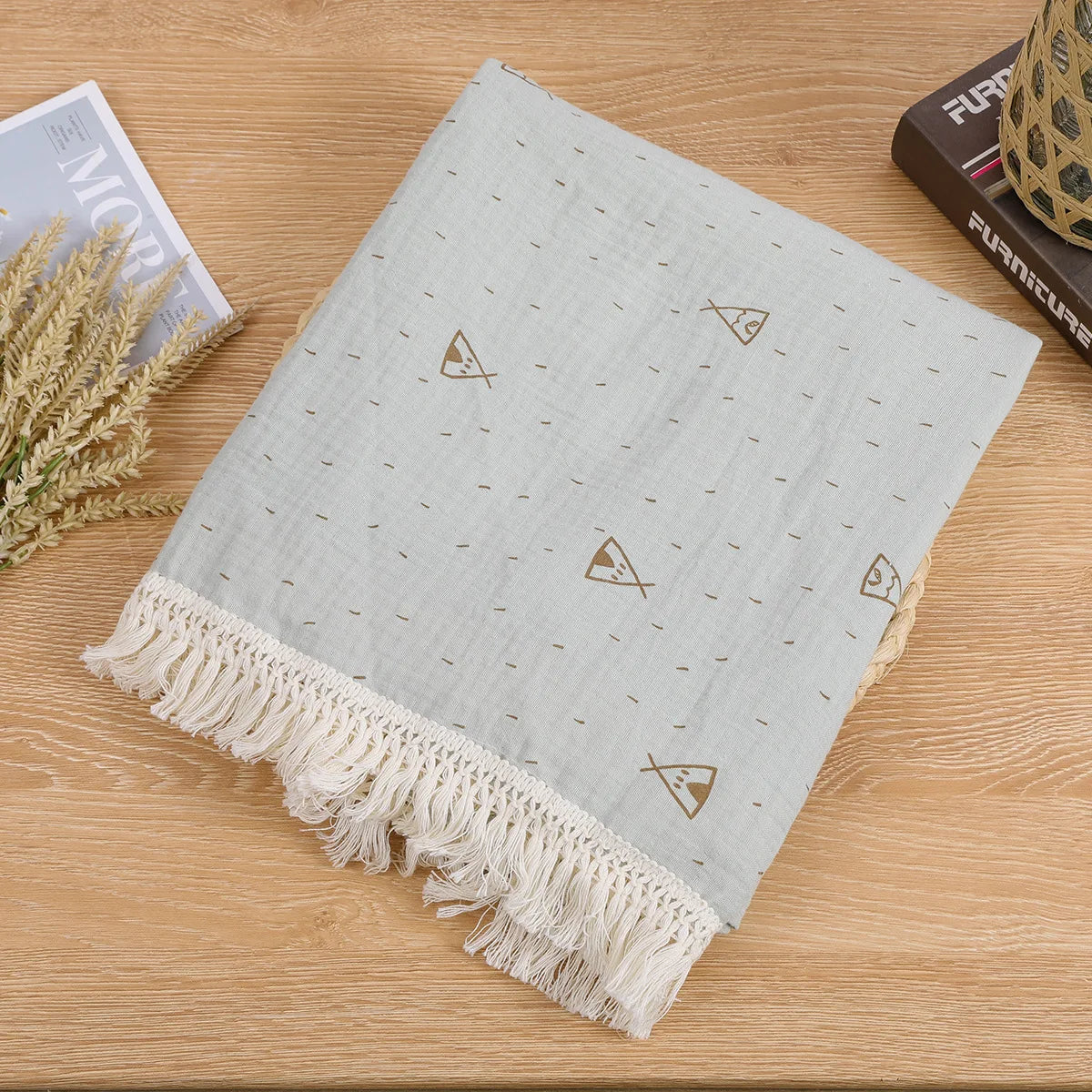 Couverture d’emmaillotage en mousseline de coton pour bébé
