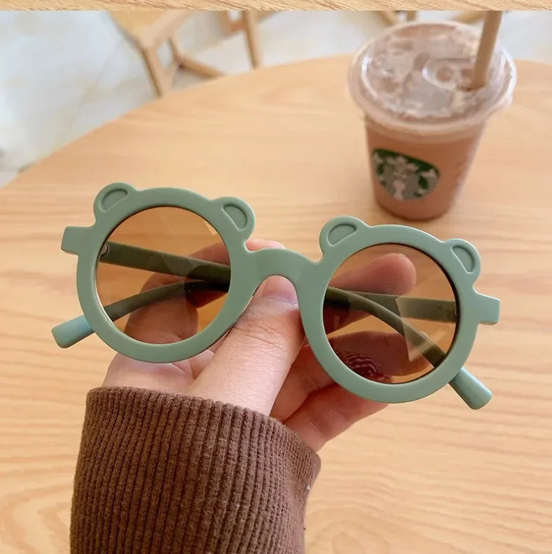Lunette de soleil bébé ronde en forme d’ours