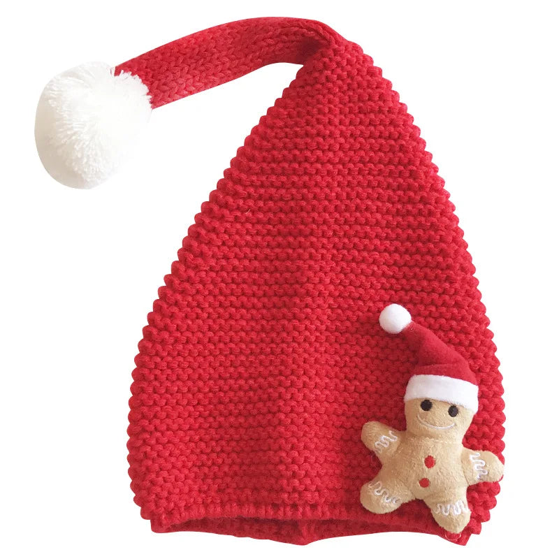 Bonnet de noël en tricot pour bébé fille et garçon