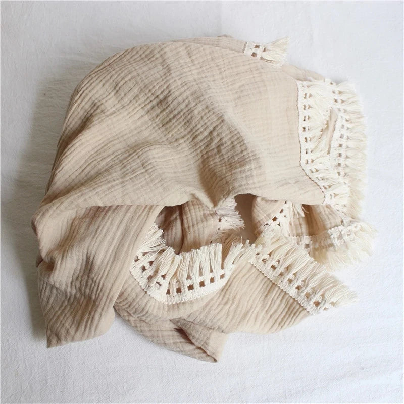 Couverture d’emmaillotage en mousseline de coton pour bébé