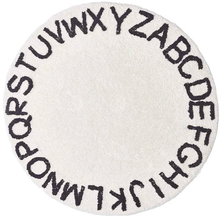 Tapis de sol blanc doux pour bébé avec l’alphabet