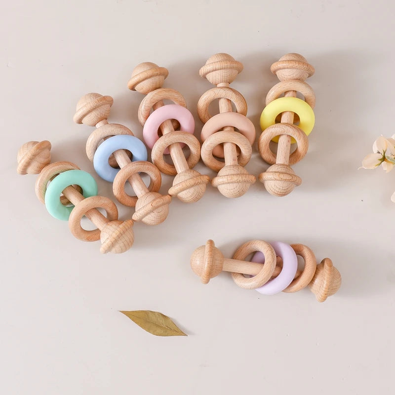 Hochet de dentition avec perles pour bébés
