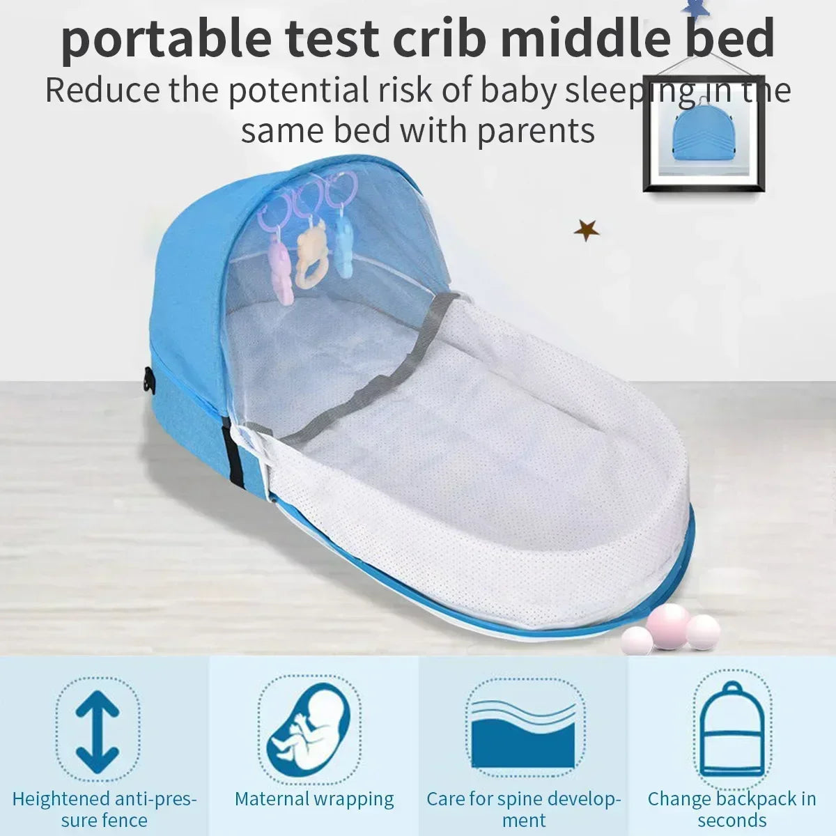 Berceau de voyage Portable avec moustiquaire pour bébé