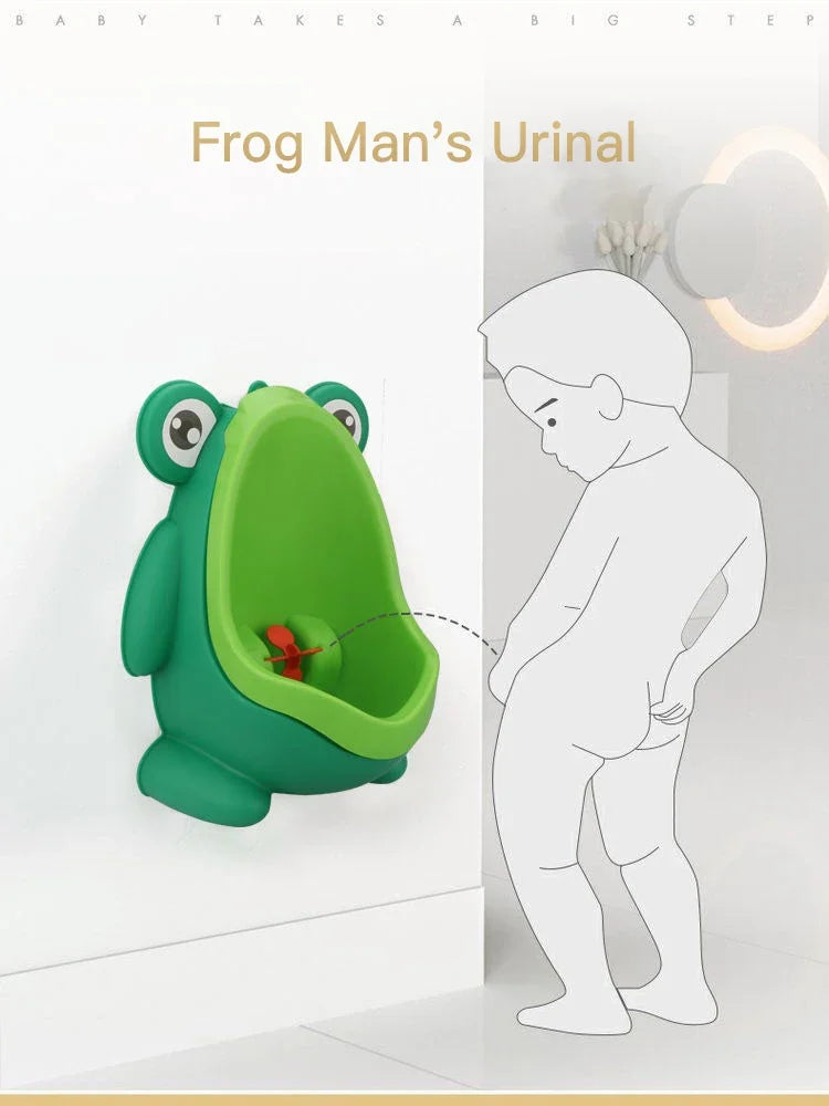 Urinoir vertical forme grenouille pour petit garçon