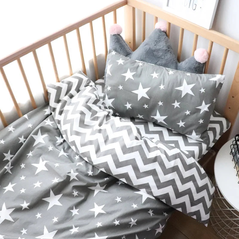 Parure de lit en coton doux pour bébé
