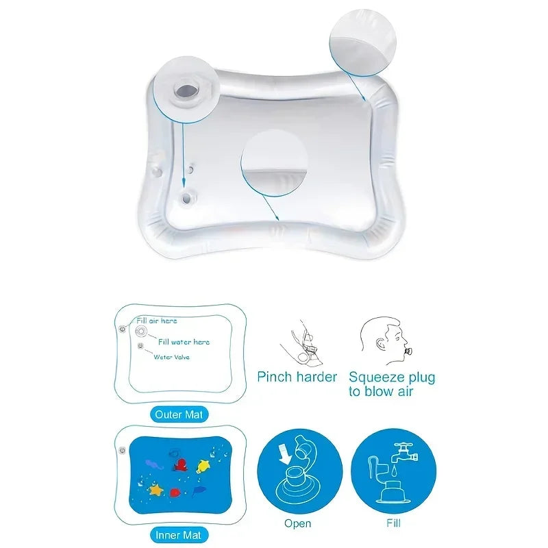 Jouet gonflable bébé tapis de jeu aquatique sirènes