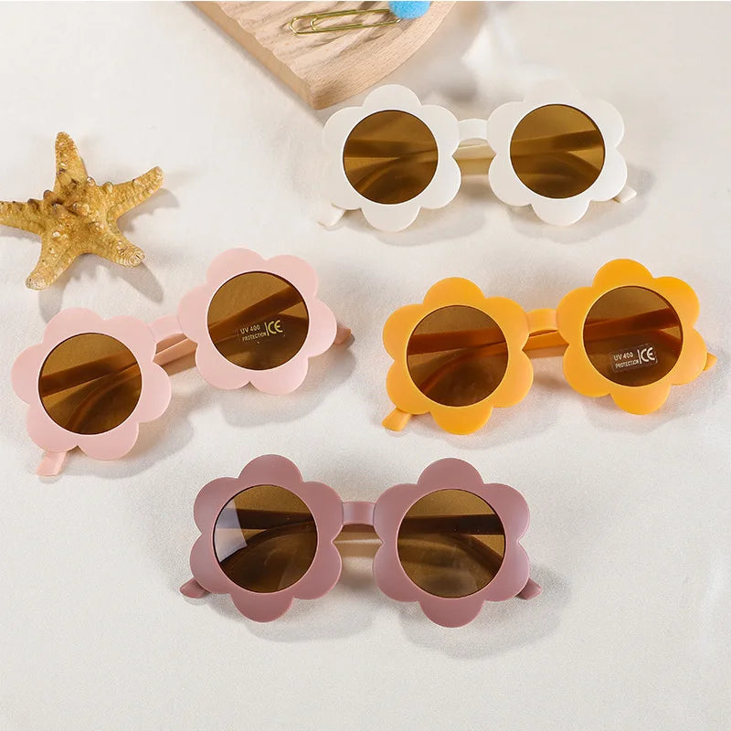 Lunettes de soleil pour bébé en forme de fleur