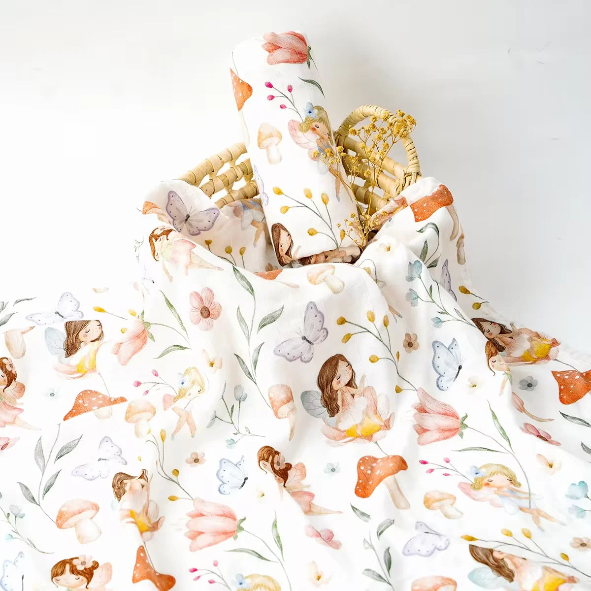 Couverture à langer en mousseline de bambou et coton pour bébé