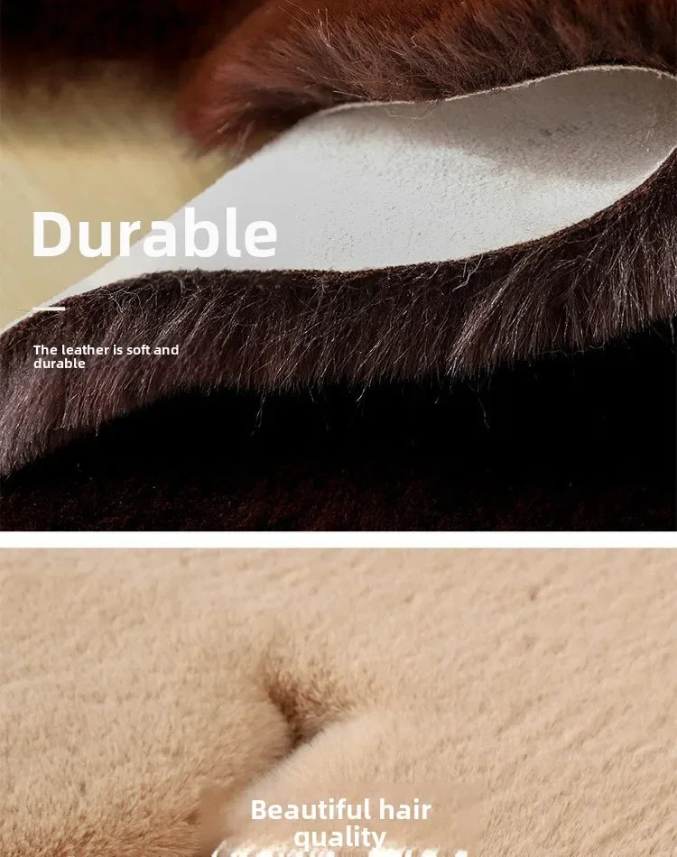 Tapis de sol en fourrure en forme d’ours pour bébé
