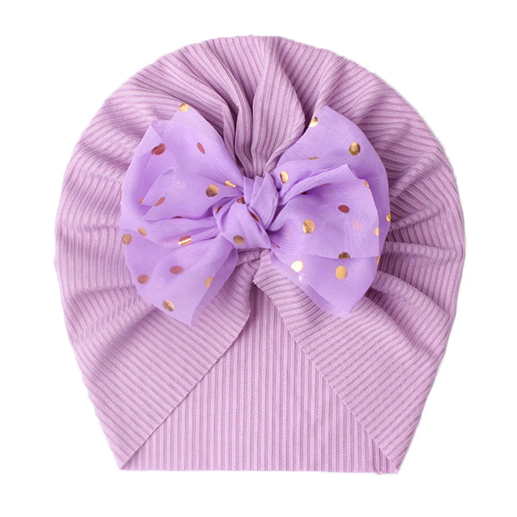 Turban à noeud brillant pour bébé fille