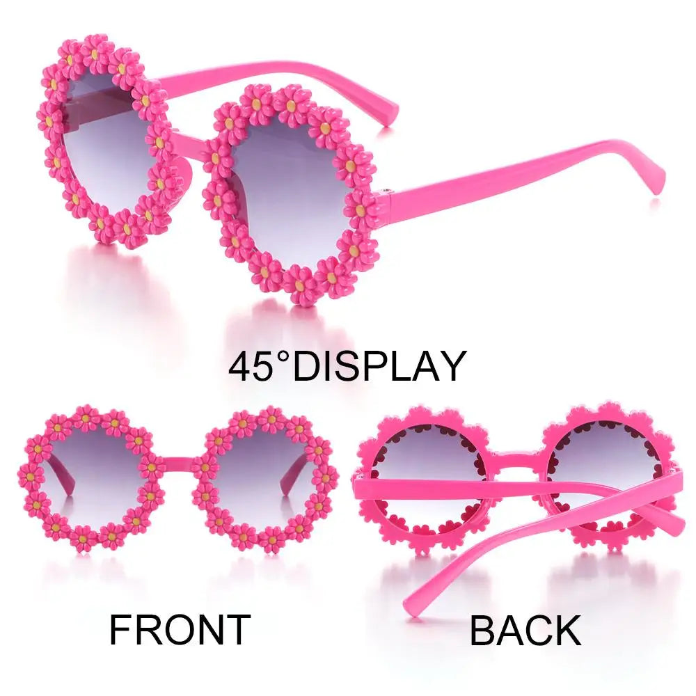 Lunette de soleil bébé ronde en forme de marguerite