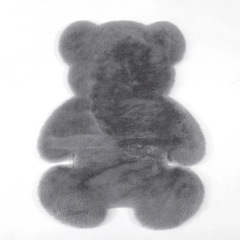 Tapis de sol en fourrure en forme d’ours pour bébé
