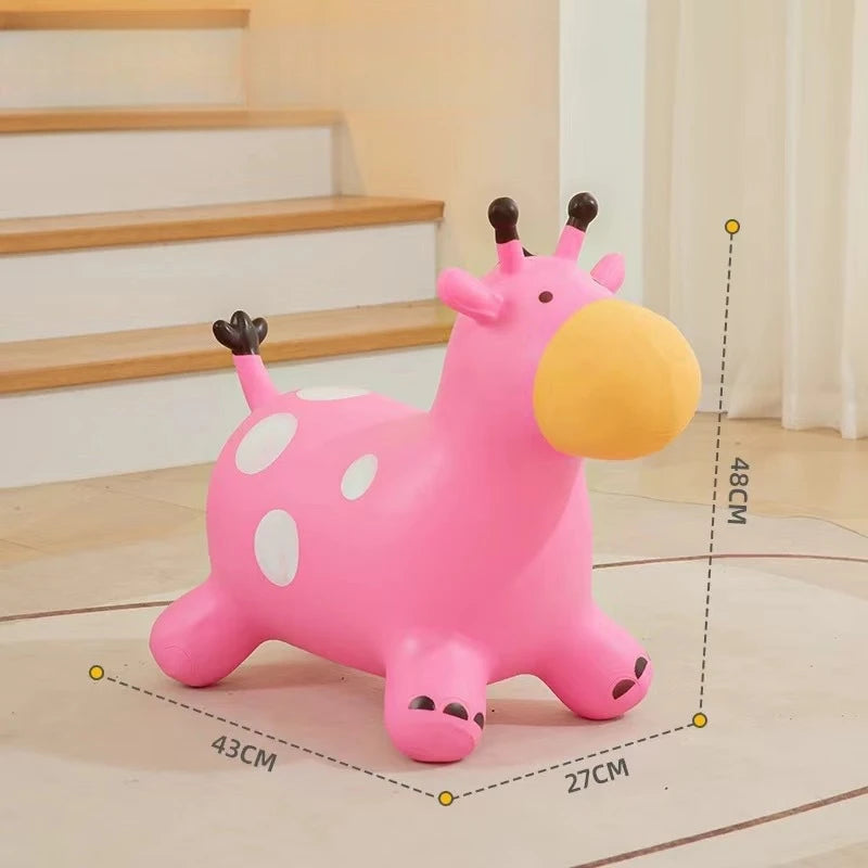 Trémie gonflable en forme de girafe
