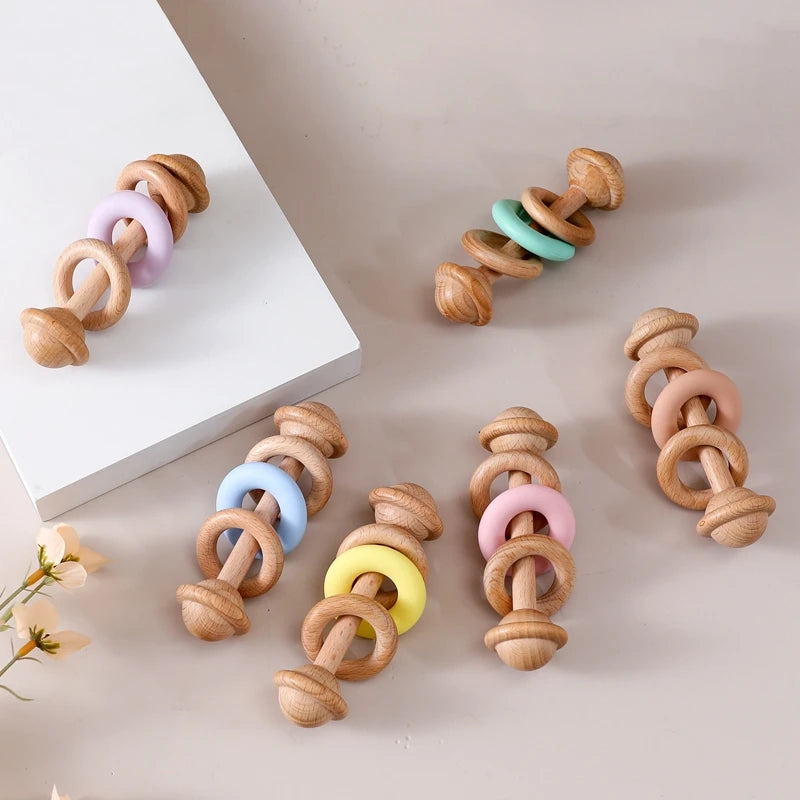 Hochet de dentition avec perles pour bébés