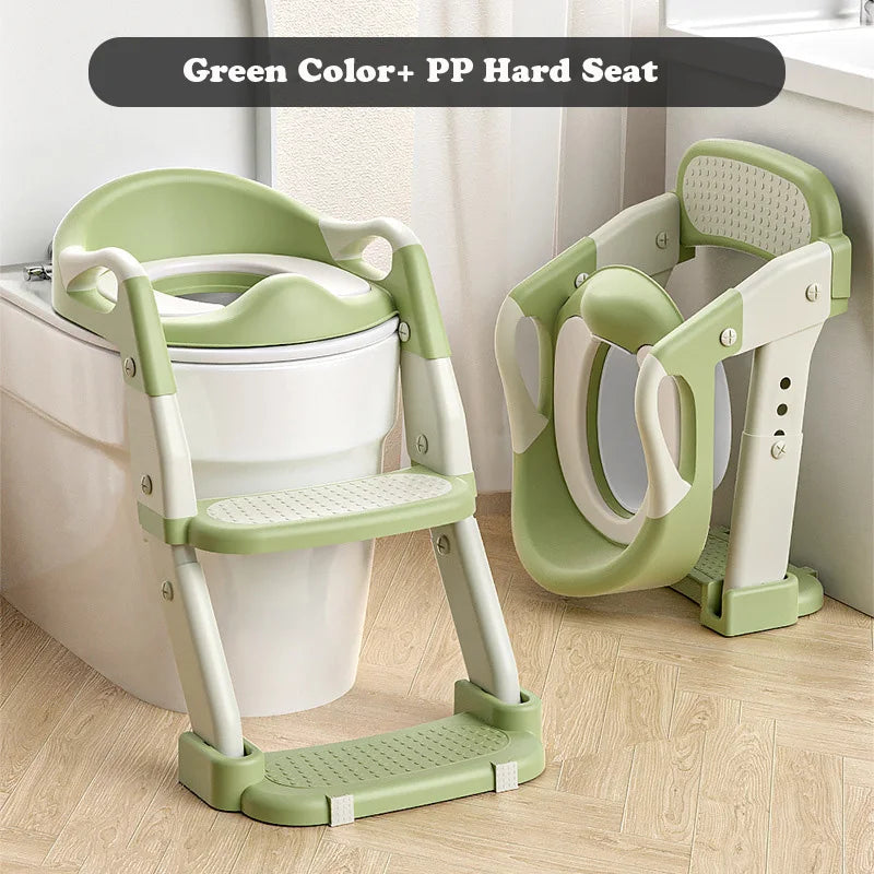 Chaise de toilettes pliable avec escalier pour enfants