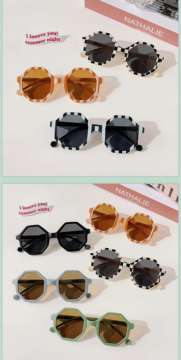 Lunettes de soleil en forme de mignon polygone pour enfants