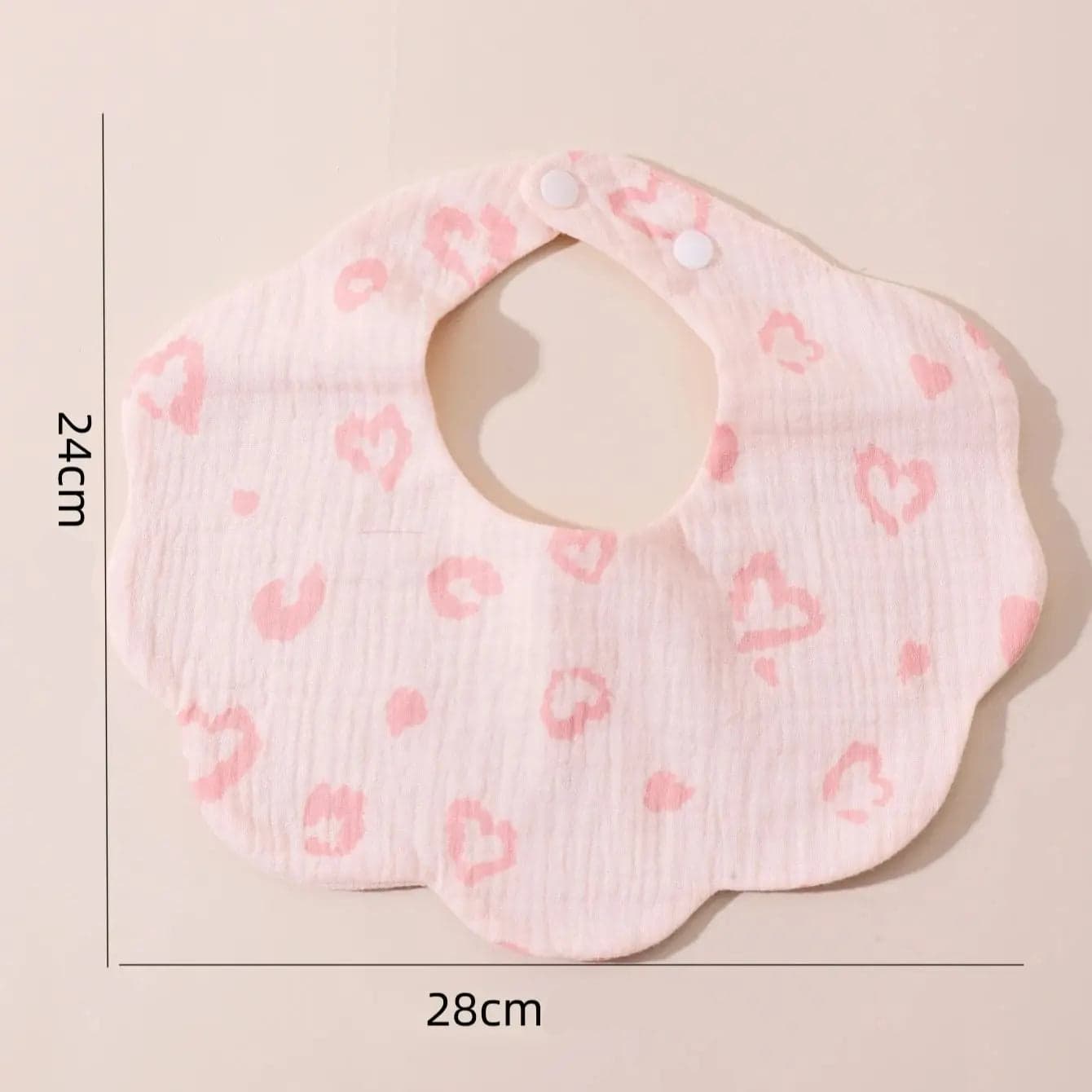 Bavoir en coton en forme de fleur pour bébé