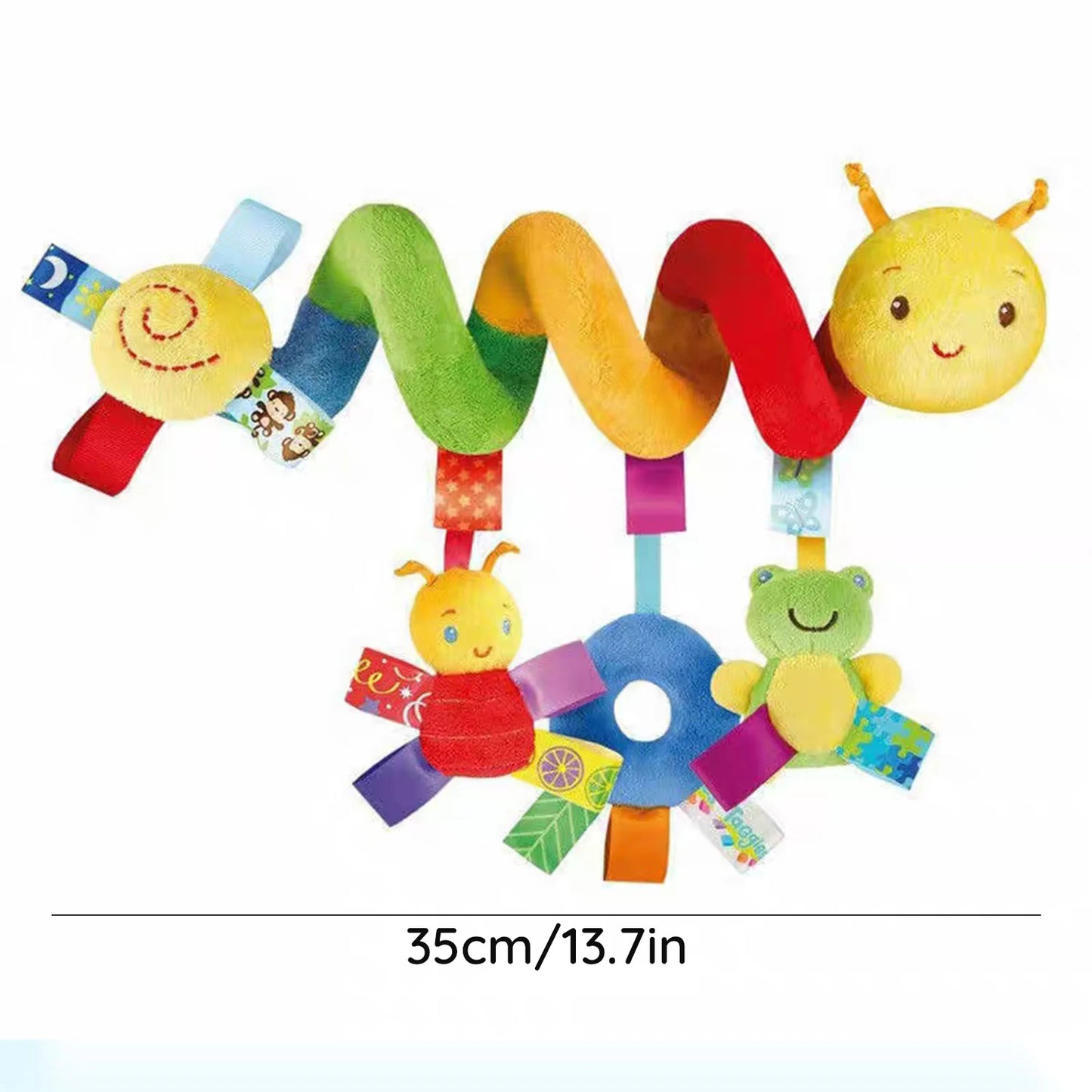 Hochet main en coton avec peluche et cloche