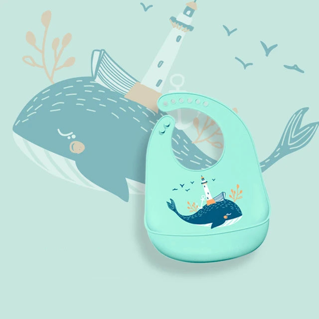 Bavoir pour bébé en silicone souple