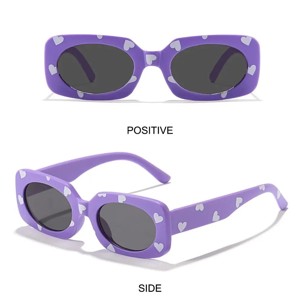Lunettes de soleil à imprimé cœur pour enfants