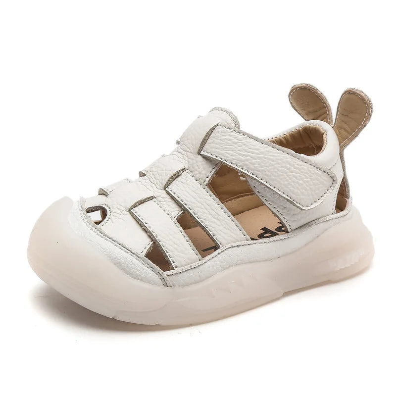 Sandales d’été à brides en similicuir pour bébé