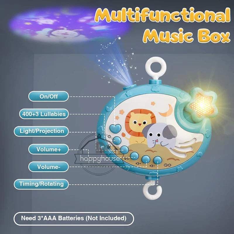Mobile de berceau pour bébé avec animaux