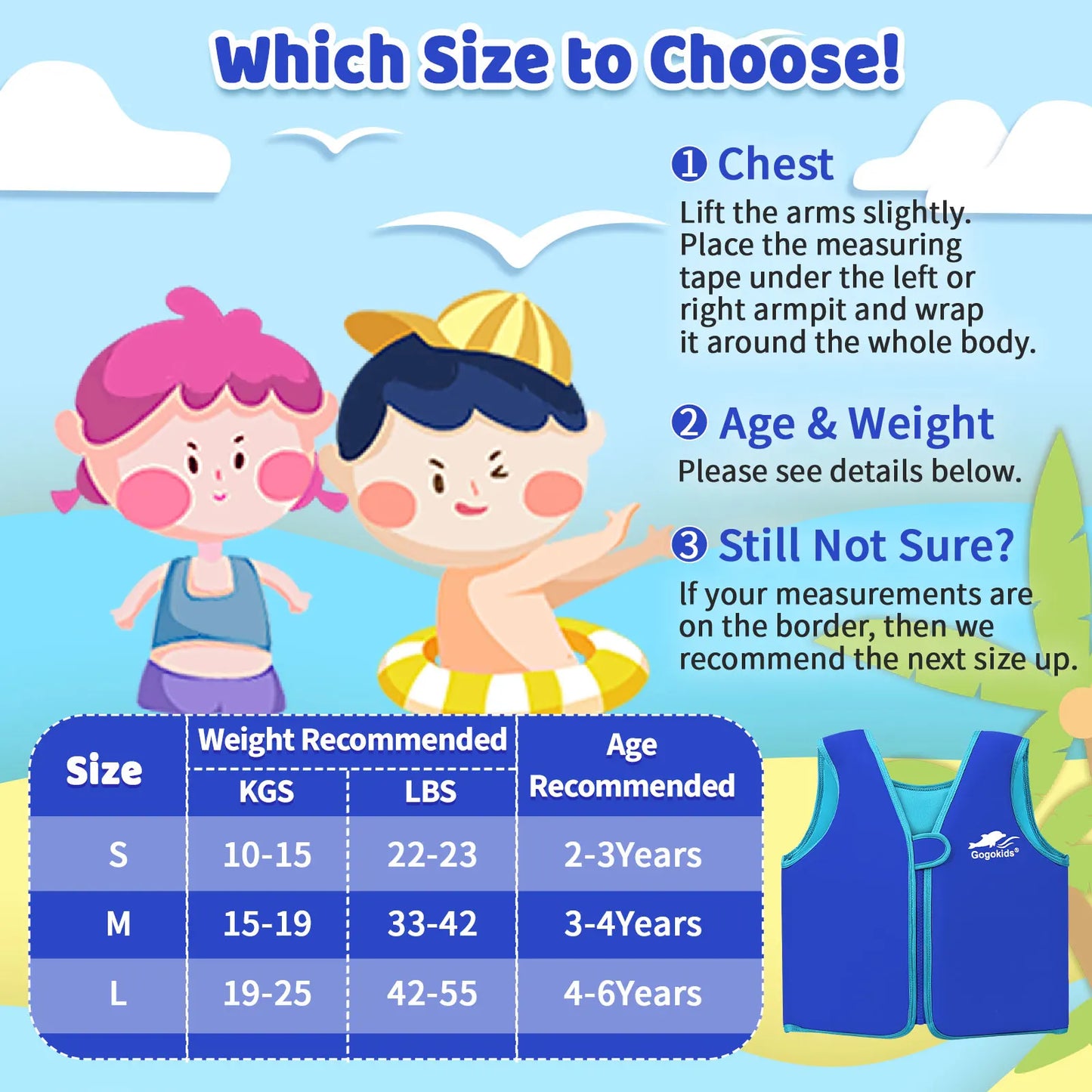 Gilet de natation en mousse pour enfants