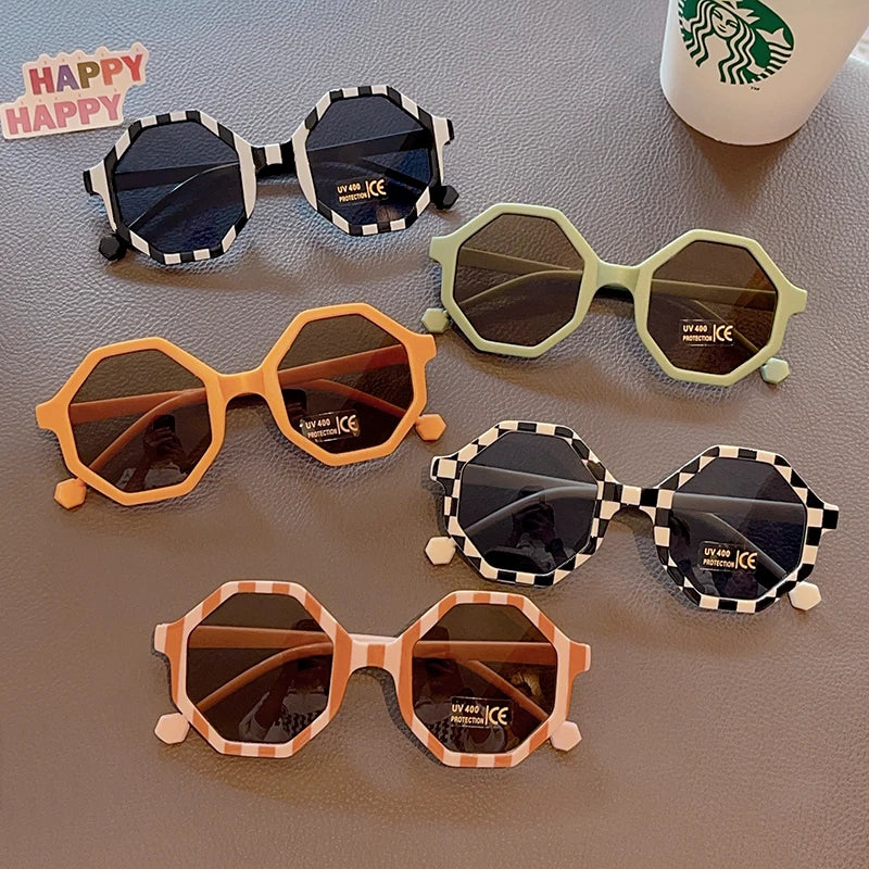 Lunettes de soleil en forme de mignon polygone pour enfants