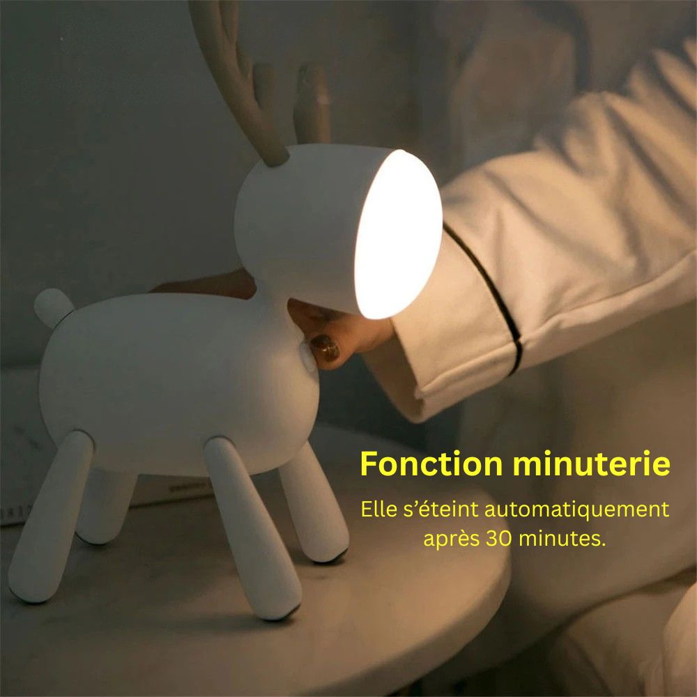 Veilleuse en forme de cerf pour chambre de bébé