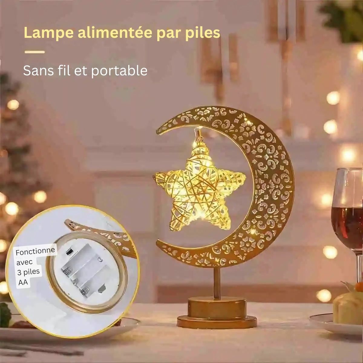 Lampe LED en forme de lune