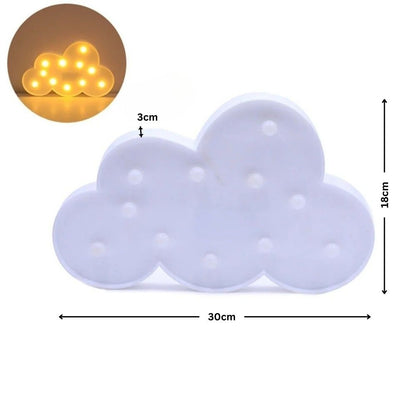 Lampe LED 3D en forme de lune et de nuage