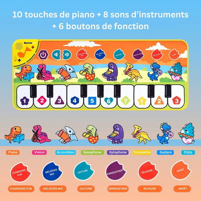 Tapis d’éveil musical coloré multifonction pour enfants