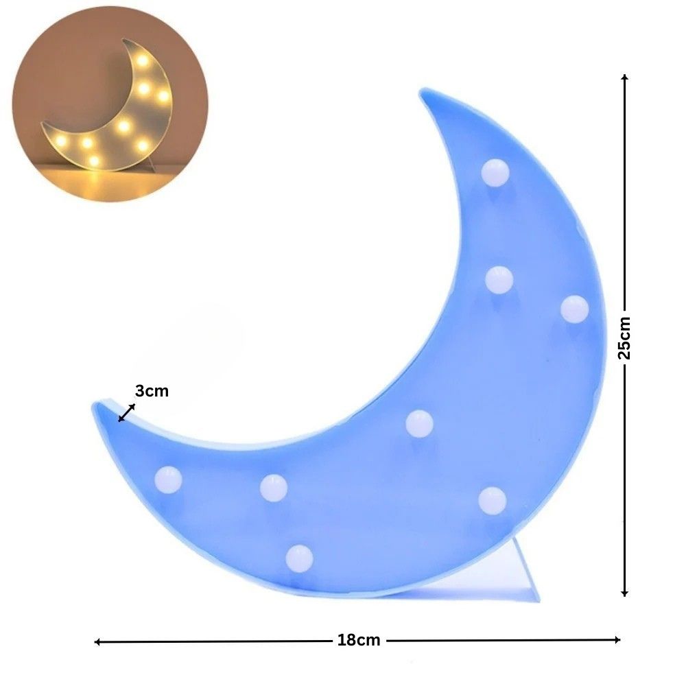Lampe LED 3D en forme de lune et de nuage