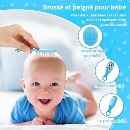 Trousse de toilette avec ensemble de 20 accessoires pour hygiène bébé