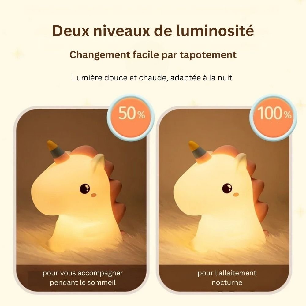 Veilleuse Licorne en silicone rechargeable