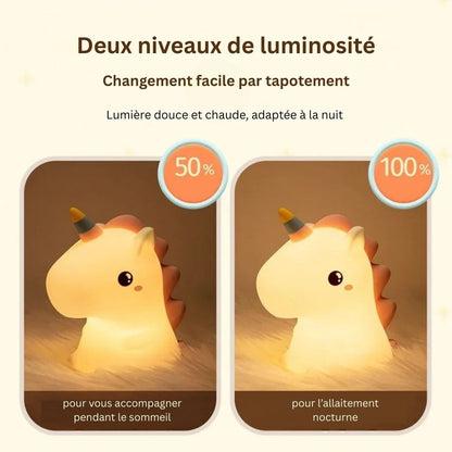 Veilleuse Licorne en silicone rechargeable