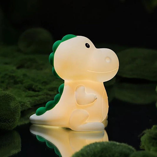 Lampe de nuit en silicone en forme de dinosaure