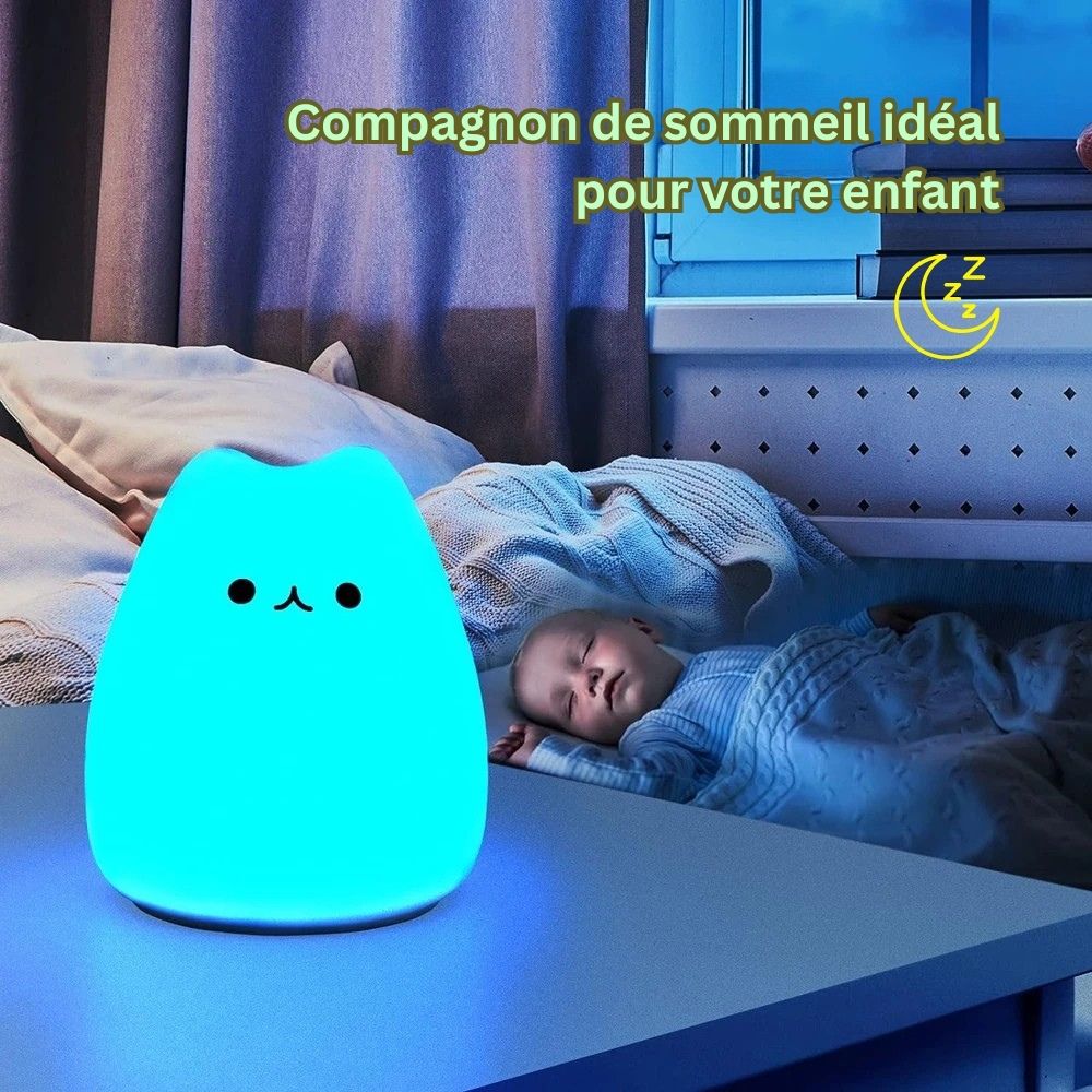 Veilleuse colorée en silicone pour enfant