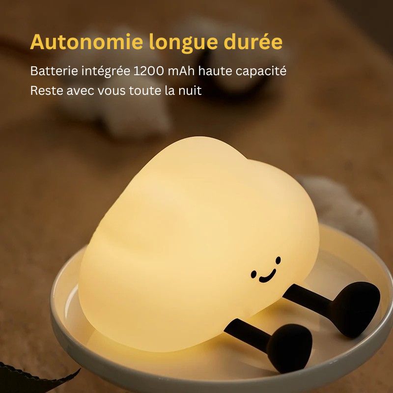 Veilleuse nuage en silicone rechargeable